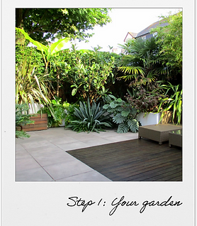 Polaroid with text_Your garden